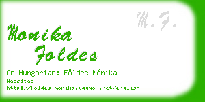 monika foldes business card
