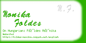 monika foldes business card